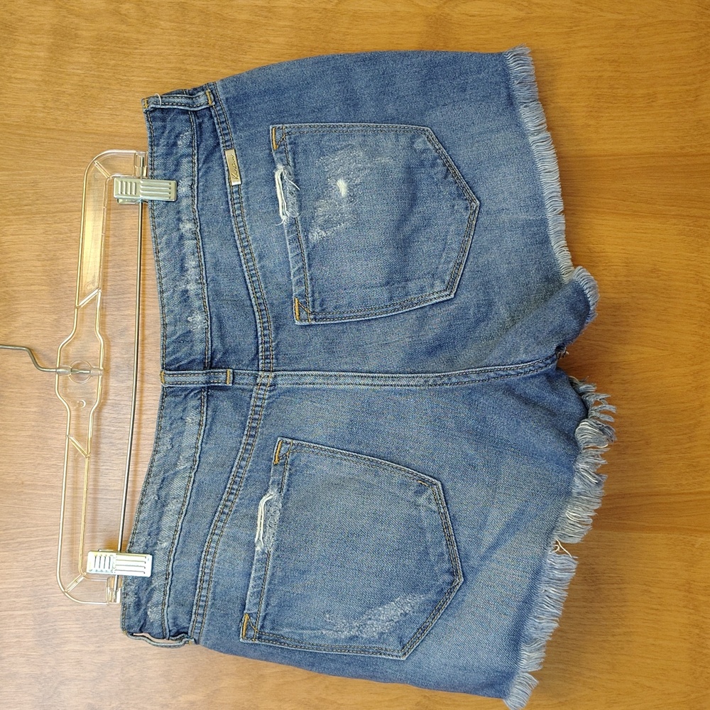 KanCan Blue Distressed Jean Shorts - Picture 6 of 9